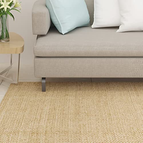 Sufrk Alfombra de sisal natural de 100 x 100 cm, cuerda de yute, gruesa y fuerte, cuerda de yute natural para jardinería, agrupación, camping, decoración