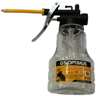 Oliatore Manuale a Pressione 350 ml con Tubo Flessibile | Pompa Olio per Auto, Moto, Macchinari e Officina