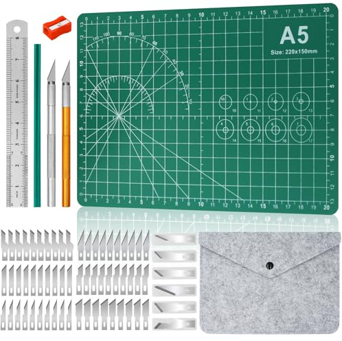 Annickee A5 Self-Healing Cutting Mat & Craft Board Kit with Storage Pouch