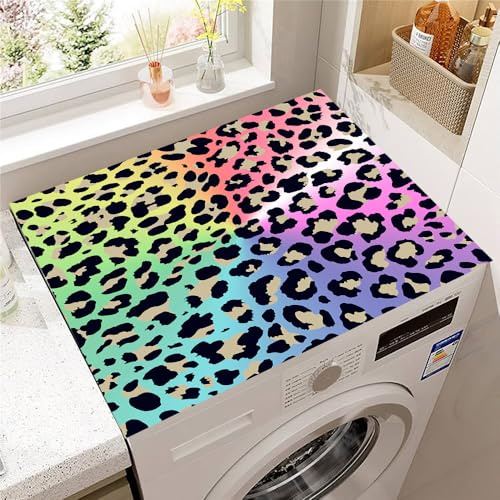 Highdi Textures Animales Housse de Protection pour Machine à Laver Top,Coussin de Machine à Laver Antidérapant Housse de Machine à Laver pour Machine à Laver Ou Sèche-Linge (Multicolore,60x60cm)