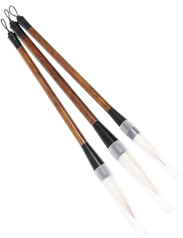 Abaodam Set da 3 Pennelli per Calligrafia Cinese Sumi in Pelo di Lupo, Pennelli per Scrittura Artistica, Portatili e Leggeri per Artisti, Studenti e Principianti