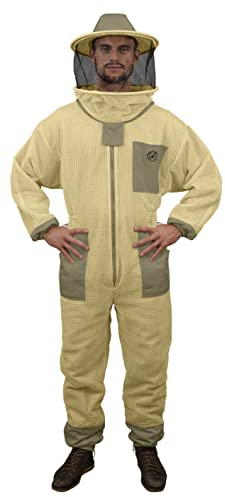 Humble Bee 420 Atmungsaktiver Imkeranzug mit Rundschleier, Olivgrün