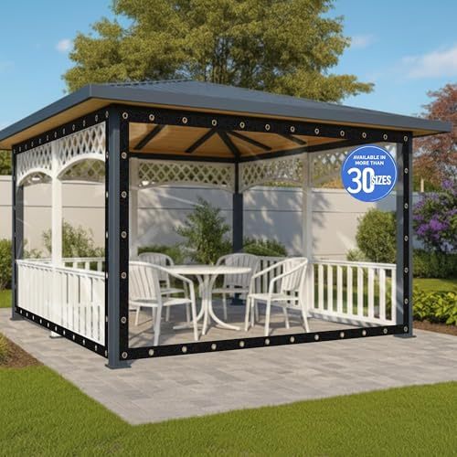 Covers & All Heavy Duty Clear Vinyl Tarp – 20 Mil Waterproof Clear Tarp with Grommets for Patio, Porch, Gazebo, Greenhouse & Chicken Coop (5 x 20 ft)