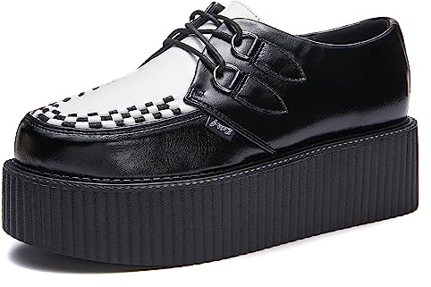 RoseG Scarpe Stringate da Donna Piattaforma Gote Punk Creepers