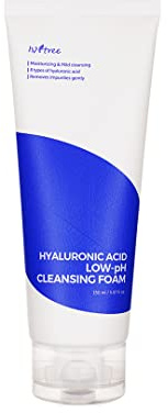 IsNtree Hyaluronsäure-Reinigungsschaum mit niedrigem pH-Wert 150 ml, 5,07 fl.oz | Feuchtigkeitsspendend und mild reinigend | 8 Arten von Hyaluronsäure | Hilft, Unreinheiten sanft zu entfernen