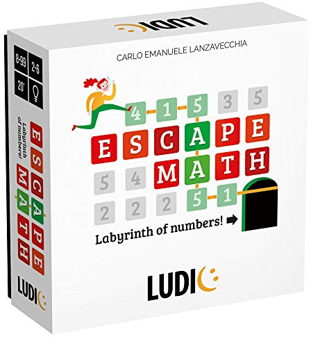 Ludic Escape Math Le Labyrinthe des Numéros Mu27514 Jeu De Société pour La Famille pour 2-6 Joueurs Made in Italy