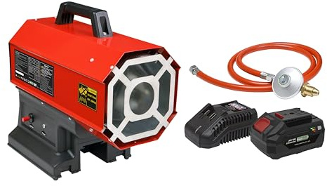 Sealey Propane Space Heater 230V 30,000-68,000Btu/hr (9-20kW) 20V 4Ah Space Warmer® Kit - LP69CCOMBO