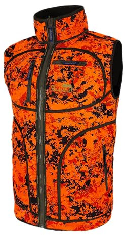 Full mundur Blaze Orange Camo Hunting Reversible Vest for Men Windstop Waterproof
