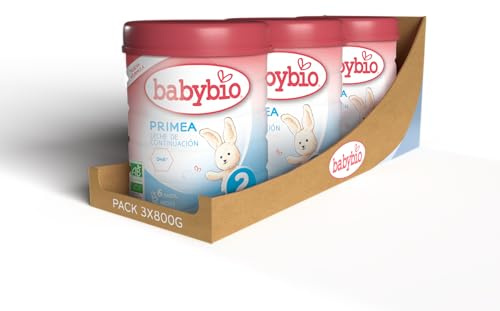 BABYBIO - Leche continuación Primea 2 (6 a 12 meses) - BIO - 3x800 g