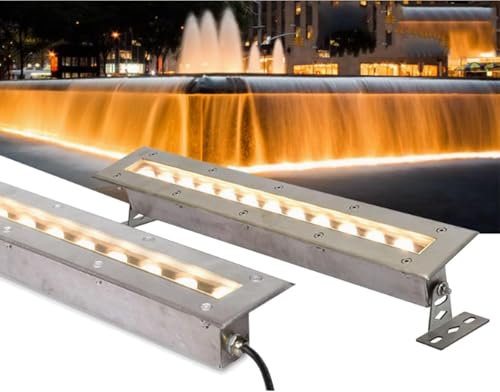 Luces De Paisaje Submarino - Luz LED Enterrada Subacuática, Fuente De Luz Impermeable IP68, Iluminación Subacuática Para Piscinas De Acero Inoxidable, Iluminación Subacuática Rectangular Para Paisajes