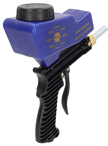 AOWINHIT Sandblaster Sandblästring Spray Tool Set Kit Effektivt Rengöringsglasetsning Av Borttagning för Smart Arbete (Blå)