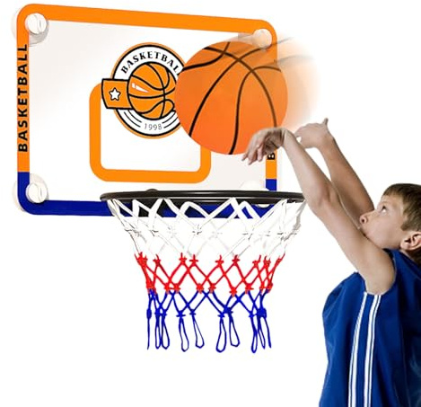 Canestro Da Basket Per Bambini,Ventose Senza Perforazione Giocattoli Sportivi Con Palla - Mini Canestro Da Basket Da Interni | per Ragazzi Adolescenti Adulti Casa Dormitorio Ufficio e Camera