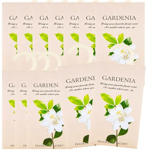 12 st skåpsdoft, fräsch, tvättdoft, skåp, doftpåsar, garderob, doftfräschare, doftpåse, garderob, doft, hängande påse, skåpdeodorant naturlig lukt påse (Gardenie)
