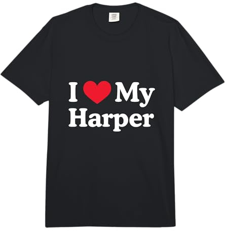 J'aime Mon cœur Harper, J'aime Harper Comfort Colors Adult Heavyweight T-Shirt
