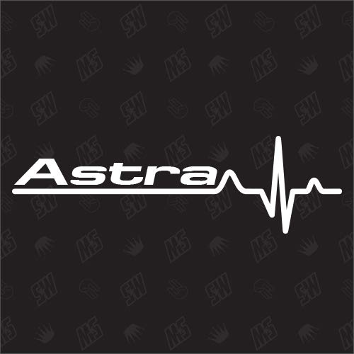 speedwerk-motorwear Astra Herzschlag - Sticker für Opel