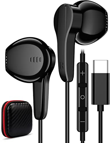 Auriculares USB C,ACAGET S22/S21 Ultra Auriculares USB Tipo C estéreo HiFi magnéticos con Cable con micrófono y Control de Volumen para Samsung S21 FE Note 20 Ultra Pixel 6 Pro One Plus 9 Pro 8T Mi 11