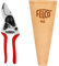 FELCO F 14 Gartenschere für Rechtshänder Nr. 14 (kompakte Baumschere, Schere für kleine Hände, Schnitt-ø 18 mm, Länge 180 mm, Rebschere) FELCO 14 & Etui Nr. 912 (Tasche für Gartenschere) FELCO 912