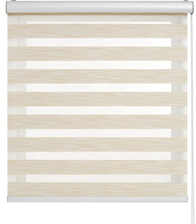 BLINDECOR | Estores Enrollables Noche y Día | Galería Metálica | Fácil Instalación a Pared y Techo | Modelo Luxury Premium | Color Linolux | Medidas 200x250 cm | Tamaño de la Tela 197 x 245 cm