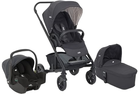 Joie Chrome™ Trio Reisesystem, leicht faltbarer Buggy, flache Liegeposition, Regenverdeck, Chrome™ Babywanne & i-Snug™ 2 Babyschale, von Geburt bis 4 Jahre (0–22kg), ember