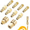 Gfamous 10 Pièces Raccord Rapide Pneumatique 1/4 BSP,Embout Compresseur Air Européen, Raccord de Compresseur pour Tuyau Pneumatique,1/4 BSP Raccord de Compresseur