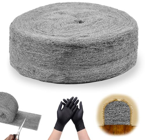 Ryvera 20 m lana de acero 0000 – Alta flexibilidad, para pulido brillante, limpieza de superficies sensibles y relleno de agujeros y grietas