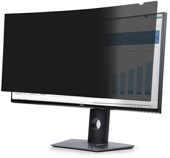 StarTech.com Monitor Blickschutzfolie für Dell P3424WE Curved 21:9, Bildschirm Sichtschutzfolie/Blaulichtfilter, TAA-konform