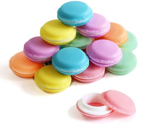 Yicaam Pack of 24 Macaron Box Coloured Jewellery Storage Containers for Rings, Earrings, Necklaces