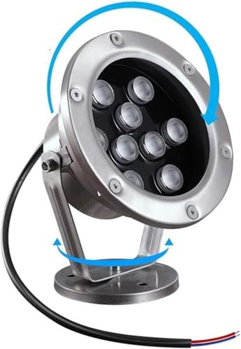 Kanduo LED-poolbelysning Roterande utomhusspotlight, LED-pool undervattensljus, rött, fontänljus, utomhuslandskapsspotlight(36W(12v))
