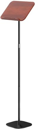 TISHITA Supporto per Libri da Pavimento, Stabile, Espositore in Legno per Spartiti di Ricette, Computer Portatili, Libri di Cucina, da 50 a 130 Cm