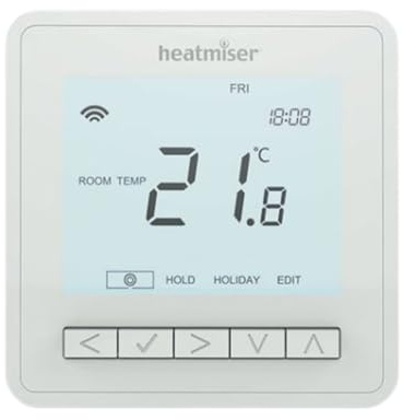 Heatmiser neoAir V3 - Wireless Smart Programmable Thermostat (White), Heating & Hot Water, for RF Switch v2 / UH8-RF v2 / neoHub Mini - EVO