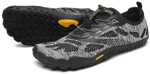 SAGUARO Scarpe Barefoot Minimaliste Uomo Donna Scarpe Multisport per Corsa/Allenamento/Trekking/Trail Running/Palestra - Morbido Comode e Leggere, Onice Nero, 42 EU