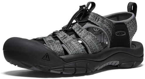 KEEN Herren Newport H2 Sandalen, Black/Steel Grey, 47 EU