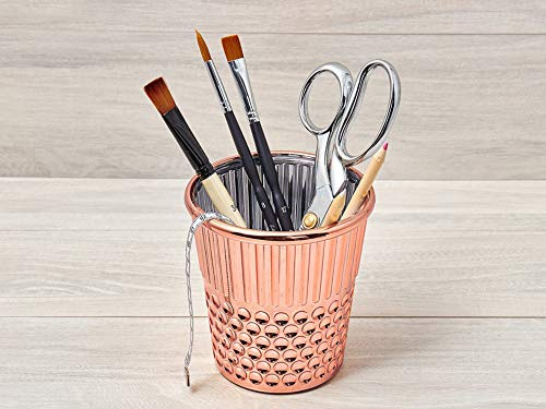 Hemline Thimble Desk Organiser - Rose Gold - Pens Pencils Holder Crafts Gift