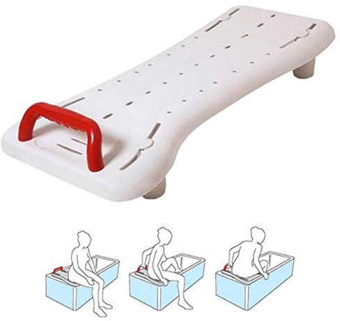 OrtoPrime Siège de Bain antidérapant pour Adulte - Planche de Baignoire réglable pour Un Transfert Facile - avec poignée de sécurité - Banc de Bain Confort et sécurité