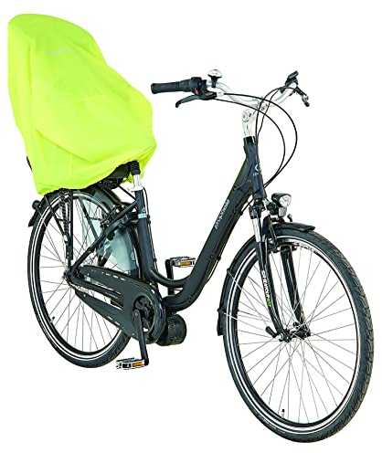 Prophete Regenschutz für Fahrradkindersitz, wasserdichte Abdeckung, inkl. Aufbewahrungstasche, Größe: 6 x 55 x 45 cm, Farbe gelb