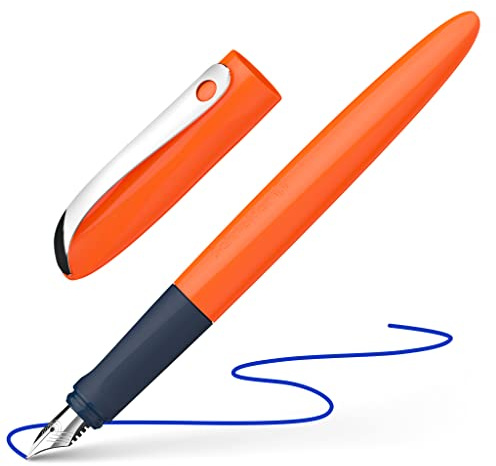 Schneider 162116 Wavy Füller (für Rechts- und Linkshänder, mit Anfängerfeder) orange