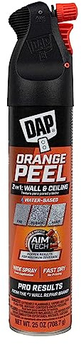 DAP Spray Texture Orange Peel Water Based 2n1 Wall & Ceiling Texture Spray with Aim Tech Nozzle, White, 25 Oz (7079850005)