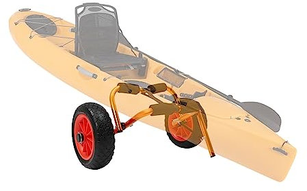 Caskunbsy Carro de kayak con ruedas sin pinchazos, carro de transporte plegable para kayak, canoa, carro de aluminio, carro de kayak, carro de canoa, carro de canoa, carro de barco, 66 lbs de