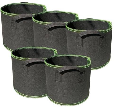 5Pcs Pflanzsack 3 Gallonen PflanzsäCke Stofftopf 12l Pflanzensack Pflanzsack 12l Pflanztaschen Growbag Stofftopf 3 Gallon Plant Bag PflanzsäCke FüR Balkon Garten PflanzsäCke FüR GemüSe Blumen