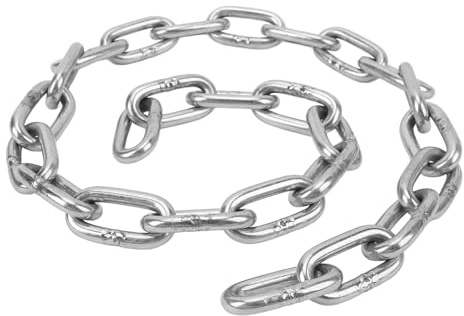 Xiuganpo Cadena de Ancla del Acero Inoxidable 316, Cadenas de Ancla de Fijación Segura de 8 Mm, Fácil de Instalar La Cadena de Ancla de Barco para Prevención de Oxidación Debe Tener