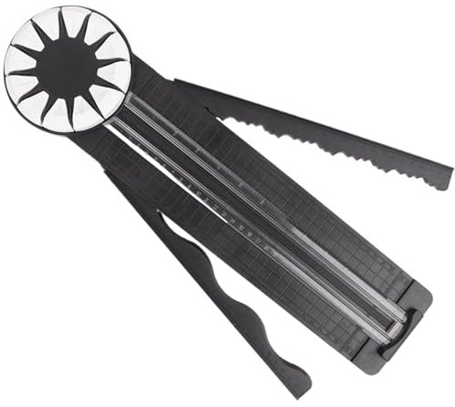 Guillotine trimmers, pappershantverk, kantskärare 12 i 1 360° roterbar papperstrimmer halkfri pappersskärare med klar glidning och vikbar linjal skalad pappersskärare för klippbok