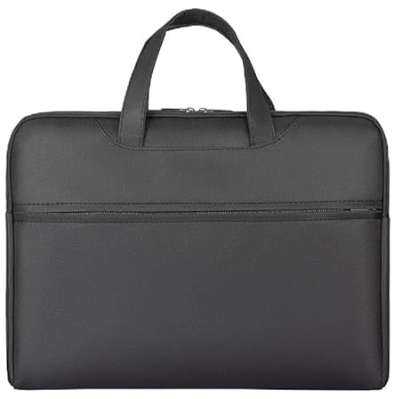XHY Document Bag Oxford Waterproof Book Bag for School A4 Zipper File Bags Books PAD Files Storage Portable Commuter Bags for Men & Women (Black)
