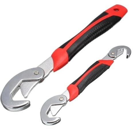 LYAFNG Adjustable Wrench Universal Wrench Set Multifunctional Adjustable Portable Keys Bionic Torque Ratchet Oil Filter Spanner for Home, Garage(S+L)