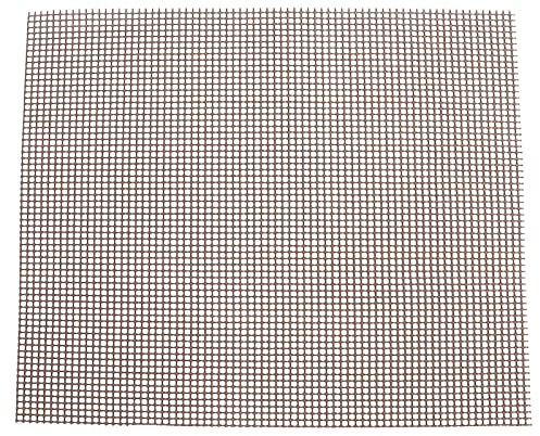 Grid Grillmatta NonStick Grill Nätmatta Slitstark Värmebeständig bakplåt för utomhusgrill Camping Picknick Glasfiberduk 58 78g (Brun 33 * 40cm)