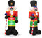 COSTWAY 240CM Aufblasbarer Nussknacker-Soldat, Weihnachtsmann Soldat mit 3 LED-Leuchten, Weihnachtsdekoration für drinnen und draußen, selbstaufblasend