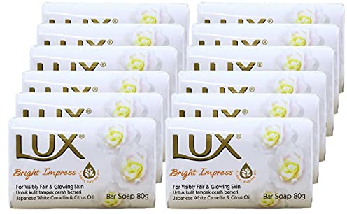 LUX Bright Impress Bar Soap - 12 x 80 g