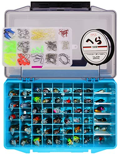 RoseFlower Angelköder Set Gummifische Angeln Köder Kunstköder Gummiköder Kit Inklusive Angelhaken, Würmer, Spinner, Höhenhaken, Führer - Süßwasser Salzwasser Eisangeln Fliegenfischen Fischen Geschenk