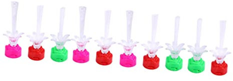 ABOOFAN 10pcs Fiber Optic Rose Light Led Night Lamp Bedside Table Lamp Fiber Optic for Home Decor