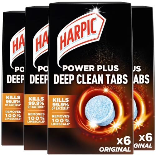 Harpic Power Plus Deep Cleaning Toilet Tablets Original Bulk Buy Tabs Pack of 24