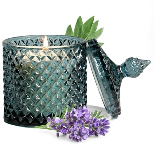 Citrus Herbaceous & Lavendery Sage Scented Candles,Gifts for Men Women,Large Jar Candle for Home Scented, Aromatherapy Candle, Organic Soy Wax Scented Candle, Bedroom Decor